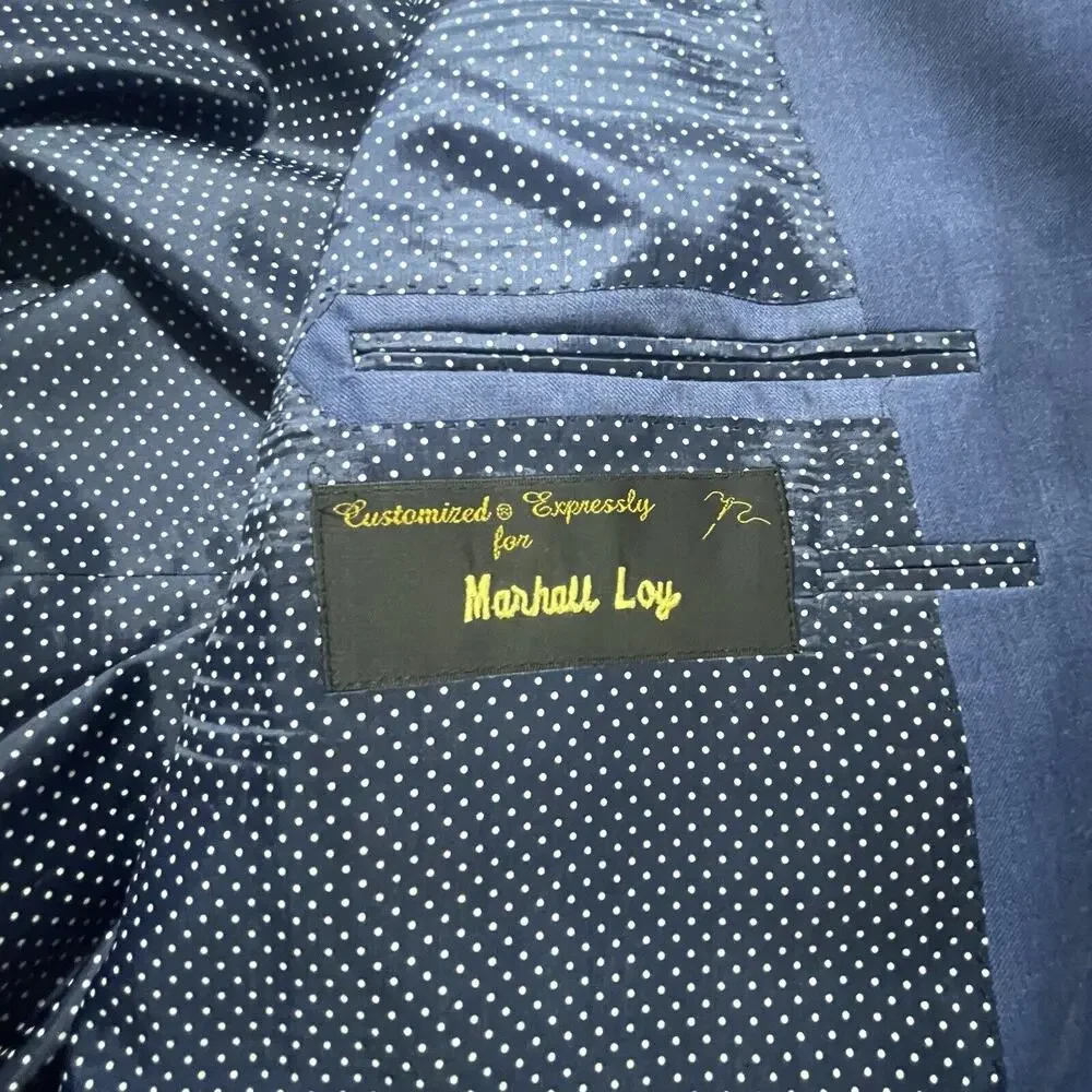 Hickey Freeman Suit Mens Sz 54 R Blue 2pc USA Loro Piana Tasmanian Pants 46 MINT
